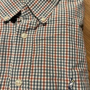 Men's Mobile Bay Checkered Shirt - Gray/Blue and Red